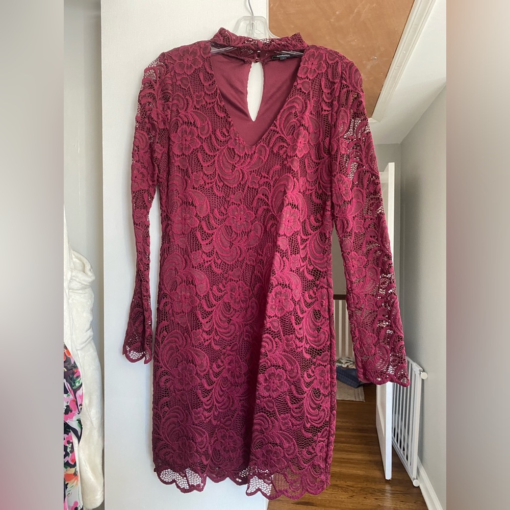 Burgundy dress size L